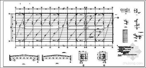 梯形鋼屋架設計圖紙