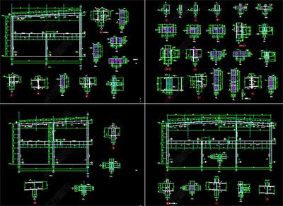 鋼結構廠房圖片大全 設計圖紙