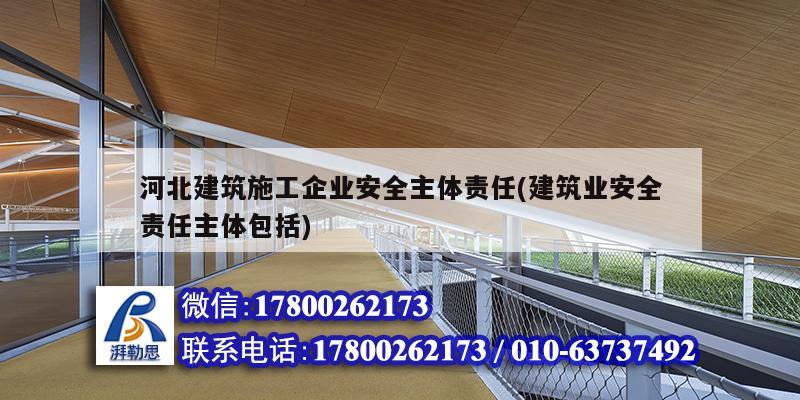 河北建筑施工企業安全主體責任(建筑業安全責任主體包括)